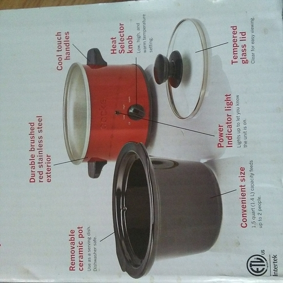 Cooks Professional Grade 1.5 Quart Slow Cooker - Picture 2 of 2